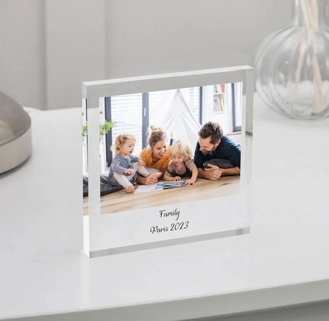 Personalised acrylic plaque with photo